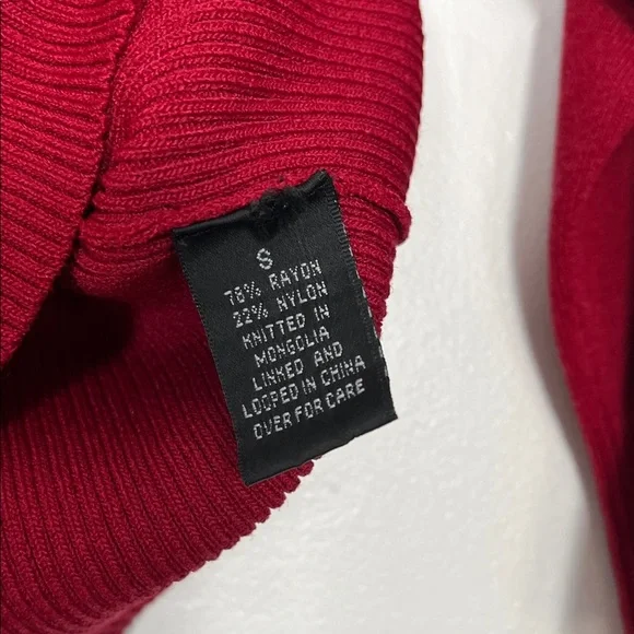 AB Studio Rich Red Knit Top - Picture 7 of 9